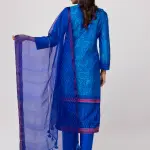 Blue Kantha Odyssey Theme Shalwar Kameez