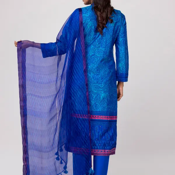 Blue Kantha Odyssey Theme Shalwar Kameez