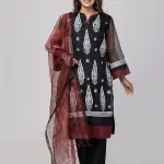Black Kantha Odyssey Theme Shalwar Kameez