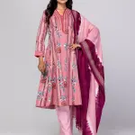 Watermelon Pink Kantha Odyssey Theme Shalwar Kameez