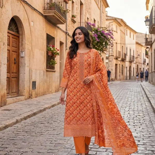 Marshaal Digital Print With Heavy Embroidery