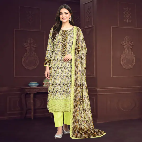 Marshaal Digital Printed Heavy Embroidery
