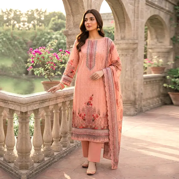 Cotton Barish Ari Sequene Digital Printed Dress Material