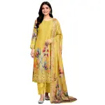 Simran Cotton Digital Printed Style With Heavy Embroidered Dress Material