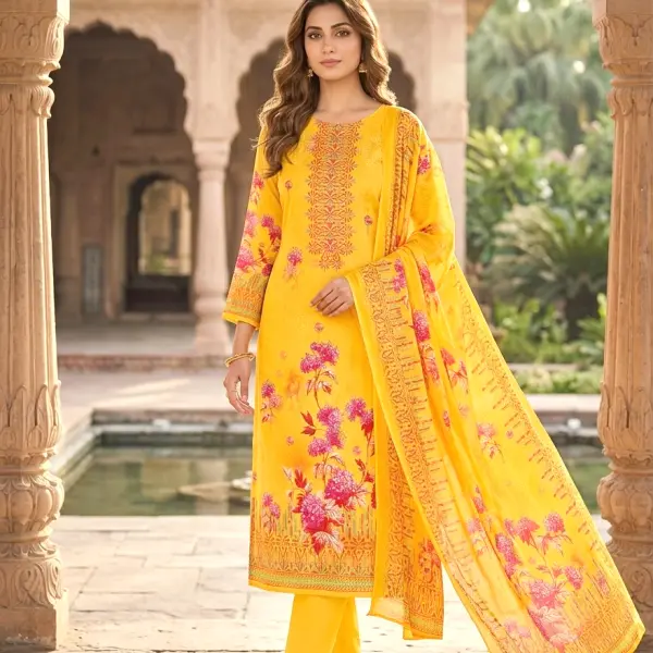 Glossy mannat amazing cotton unstitch salwar kameez